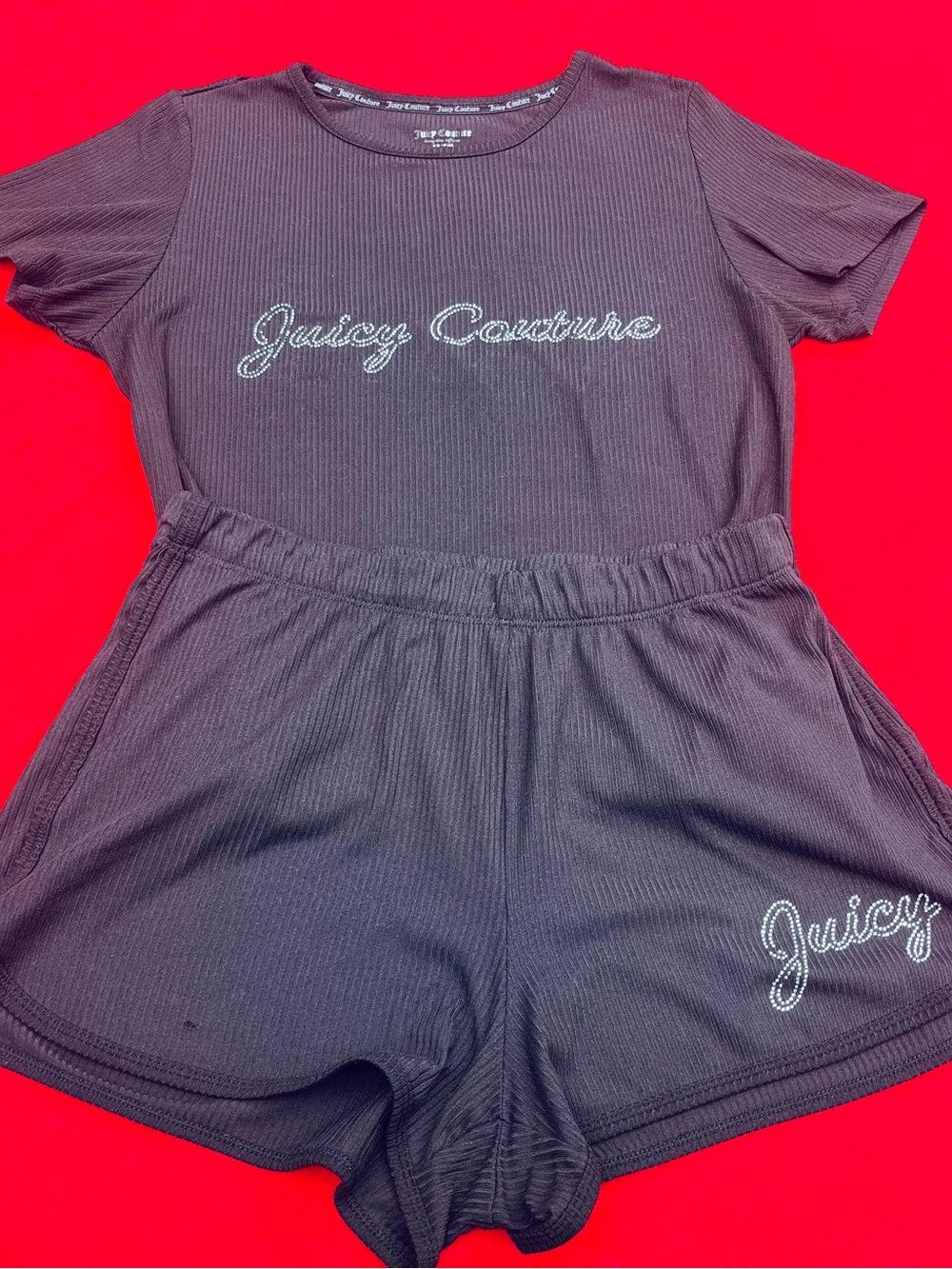 Juicy Couture Ribbed Top and Shorts Set